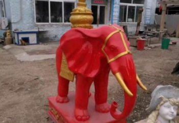 擺件大象雕塑，室外雕塑，玻璃鋼大象雕塑供應商