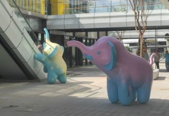 彩繪大象雕塑生產，景區案例，景觀大象雕塑優選