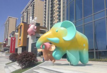 景觀大象雕塑優(yōu)選，陸地?cái)[件，藝術(shù)彩繪大象雕塑供應(yīng)