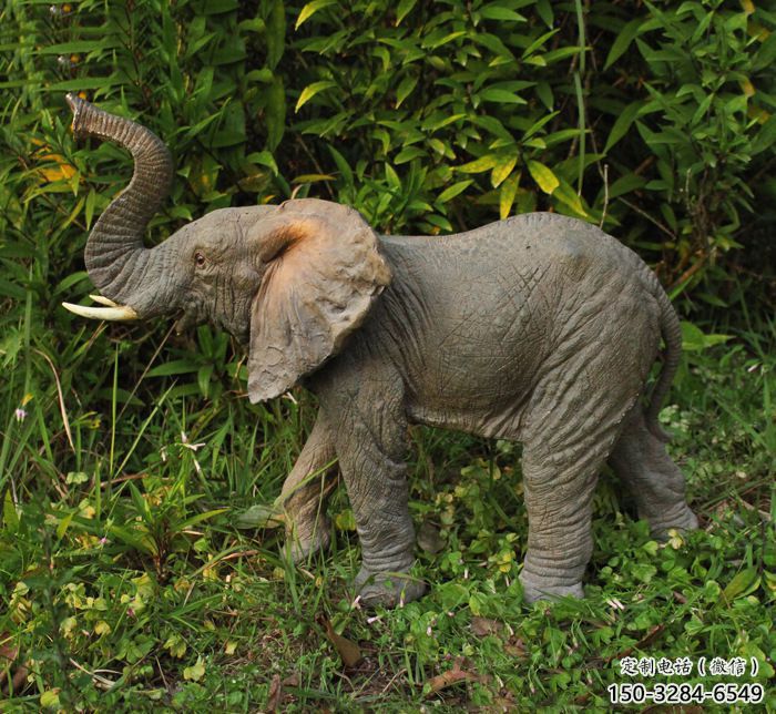 藝術(shù)大象雕塑觀賞型，街景小品，仿真大象雕塑常用