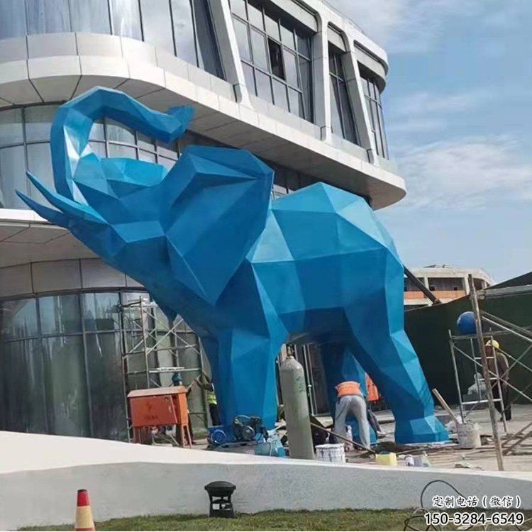 街頭大象雕塑供應(yīng)，城區(qū)小品，切面烤漆大象雕塑制造商