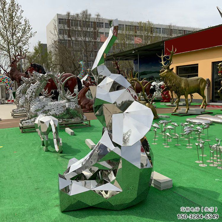 大象雕塑優選，室外雕塑，景觀鏡面大象雕塑優選