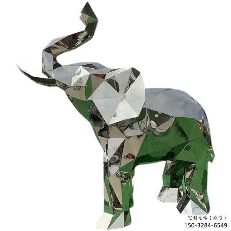 花園大象雕塑批發(fā)，標識雕塑，展示鏡面大象雕塑優(yōu)選