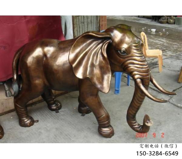 地產大象雕塑預定，露天雕塑，銅大象雕塑制作