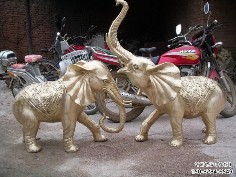 大象雕塑制造商，小區(qū)擺件，銅大象雕塑提供