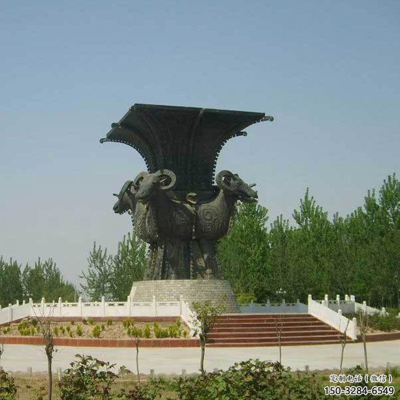 公園大型四羊方尊銅雕