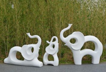 抽象大象雕塑精選，陸地?cái)[件，公園大象雕塑制作