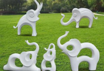 景觀大象雕塑批發(fā)，幾何工藝，園林大象雕塑承接