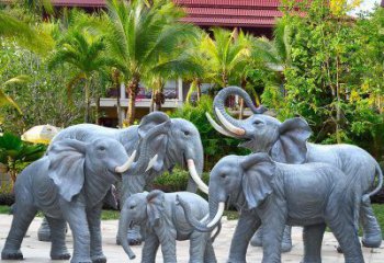 主題大象雕塑優選，多彩藝術，景觀仿真大象雕塑選用