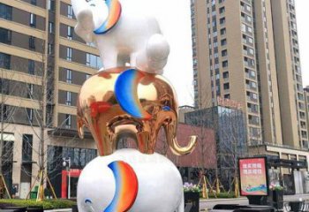 大象雕塑定價，街頭雕塑，烤漆卡通大象雕塑定價