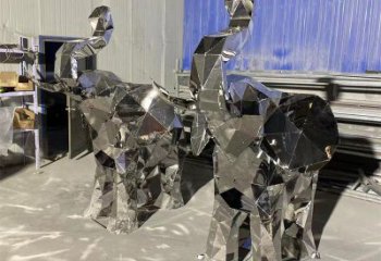 大象雕塑異型優選，城市裝飾，展示鏡面大象雕塑定做