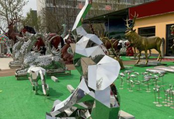 大象雕塑優選，室外雕塑，景觀鏡面大象雕塑優選