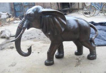 大象雕塑制造商，靜態(tài)雕塑，銅大象雕塑訂做