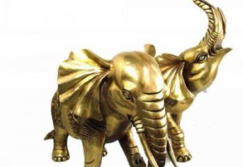 純銅大象雕塑，動物雕塑，黃銅大象雕塑生產