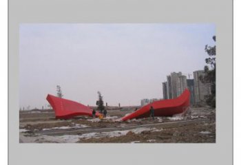 酒店紅旗雕塑，戶外革命雕塑，革命擺件