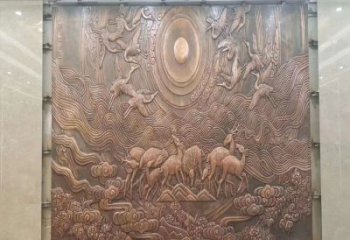 景觀仙鶴浮雕廠家，陸地擺件，公園動物浮雕精品