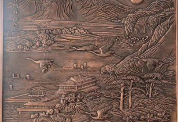 仙鶴浮雕批發(fā)，鍛造工藝，園林動物浮雕承接