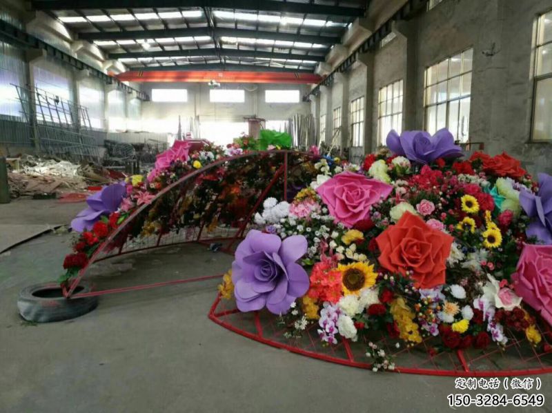 公共花籃雕塑訂做，城市裝飾，庭院景觀葵花花籃雕塑展品