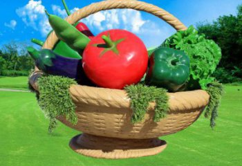 商業(yè)果籃雕塑標準，廣場雕塑，玻璃鋼果籃雕塑供給