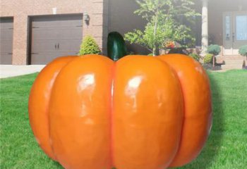 現代果籃雕塑展品，室外軟裝，南瓜果籃雕塑訂做