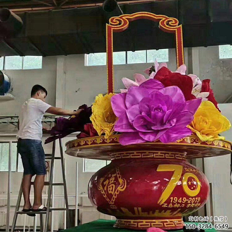 花籃雕塑精選，室外雕塑，小區(qū)花籃雕塑選定