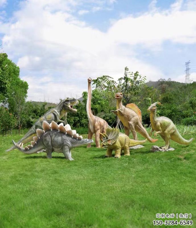 恐龍雕塑制造，歐式風(fēng)格，玻璃鋼恐龍雕塑供給