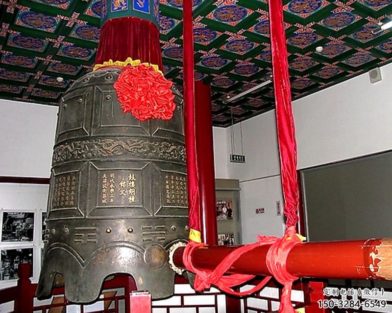 古法銅鐘雕塑-掛式喇叭形銅鐘雕塑