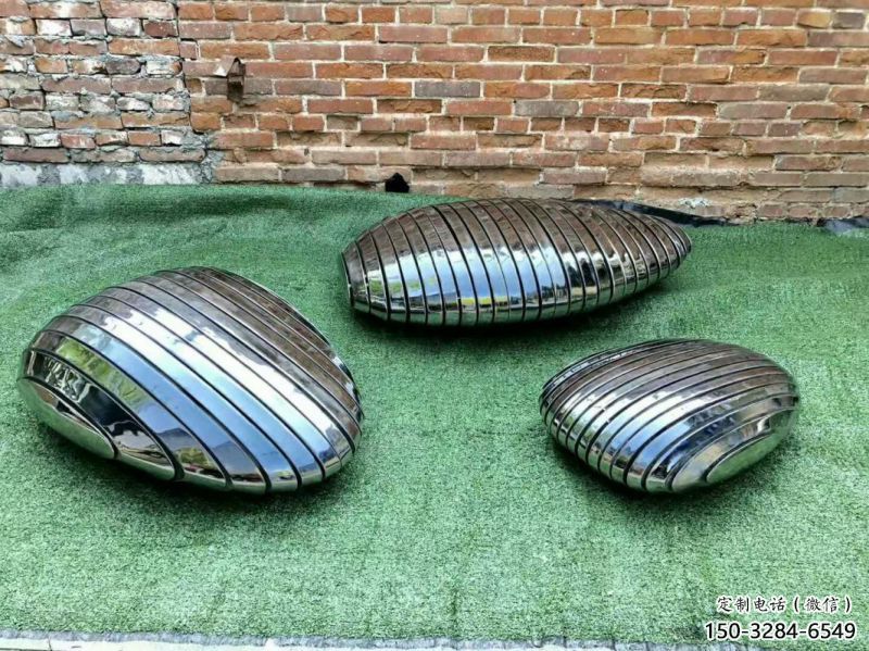 庭院坐凳雕塑，公園景觀雕塑，鵝卵石坐凳雕塑廠家