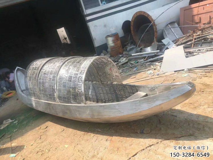 室內景觀雕塑，拉絲帆船雕塑，抽象效果