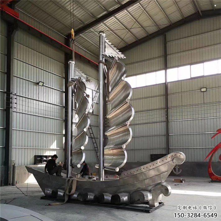 幼兒園帆船雕塑，鐵藝文化雕塑，鑄造制作