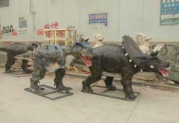 恐龍雕塑定制，小區雕塑，發聲恐龍雕塑提供