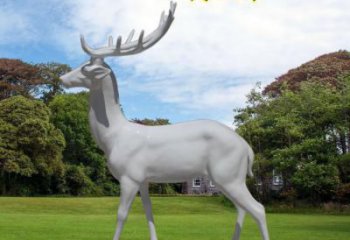 梅花鹿雕塑生產，動物雕塑，玻璃鋼梅花鹿雕塑定制