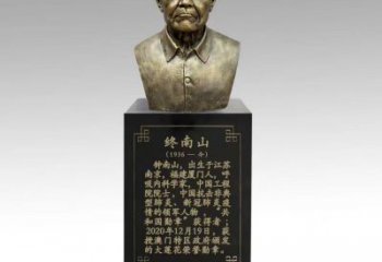 鐘南山人頭像雕塑