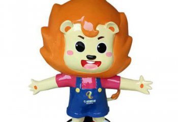 美陳獅子雕塑，動漫效果概念，玻璃鋼卡通獅子雕塑廠家