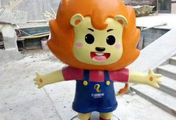 游樂場卡通獅子雕塑廠家，動(dòng)物美陳景觀雕塑