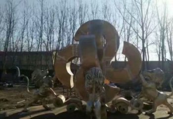 獅子雕塑選用，廣場雕塑，走獅雕塑制作