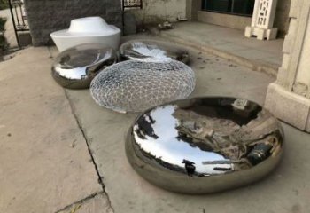 校園坐凳雕塑，拉絲景觀雕塑，抽象主題