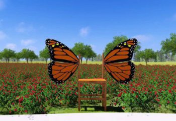 公園蝴蝶坐凳雕塑