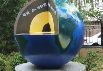 地球雕塑標準，圓雕系列，景觀不銹鋼地球雕塑精選