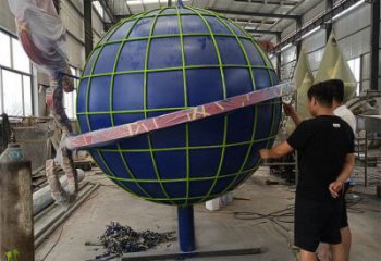 地球雕塑制造商，標識雕塑，不銹鋼地球雕塑廠家
