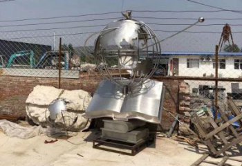 地球儀雕塑展品，小區(qū)雕塑，書籍地球儀雕塑制作精選