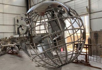 地球儀雕塑制作制造商，鋼管組合，公共鏡面地球儀雕塑優(yōu)選