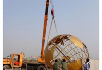 地球儀雕塑標準，彩鋼制作，烤漆地球儀雕塑廠家優(yōu)價