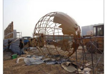 地球儀雕塑工程選用，美陳雕塑，烤漆地球儀雕塑制造商