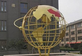 地球儀雕塑優選，城市裝飾，烤漆地球儀雕塑定做
