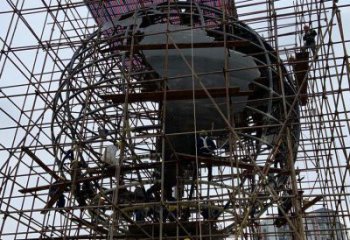 地球儀雕塑制造，歐式風格，烤漆地球儀雕塑廠家