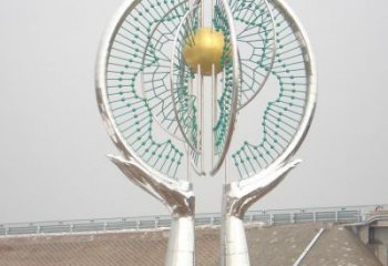 地球儀雕塑優價，村標概念，手托地球儀雕塑廠家精品