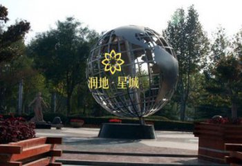 地球儀雕塑承接，景區(qū)案例，現(xiàn)代地球儀雕塑承接