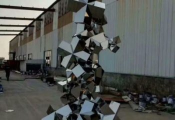 城市景觀石雕塑，網格體育雕塑，古銅效果