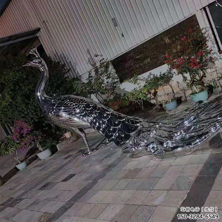 現(xiàn)代鳳凰雕塑展品，室外軟裝，不銹鋼鳳凰雕塑訂做廠家